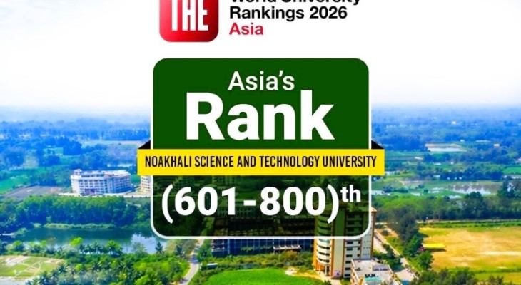 এশিয়া র‌্যাঙ্কিংয়ে ৬০১-৮০০ ব্যান্ডে স্থান অর্জন নোবিপ্রবি'র